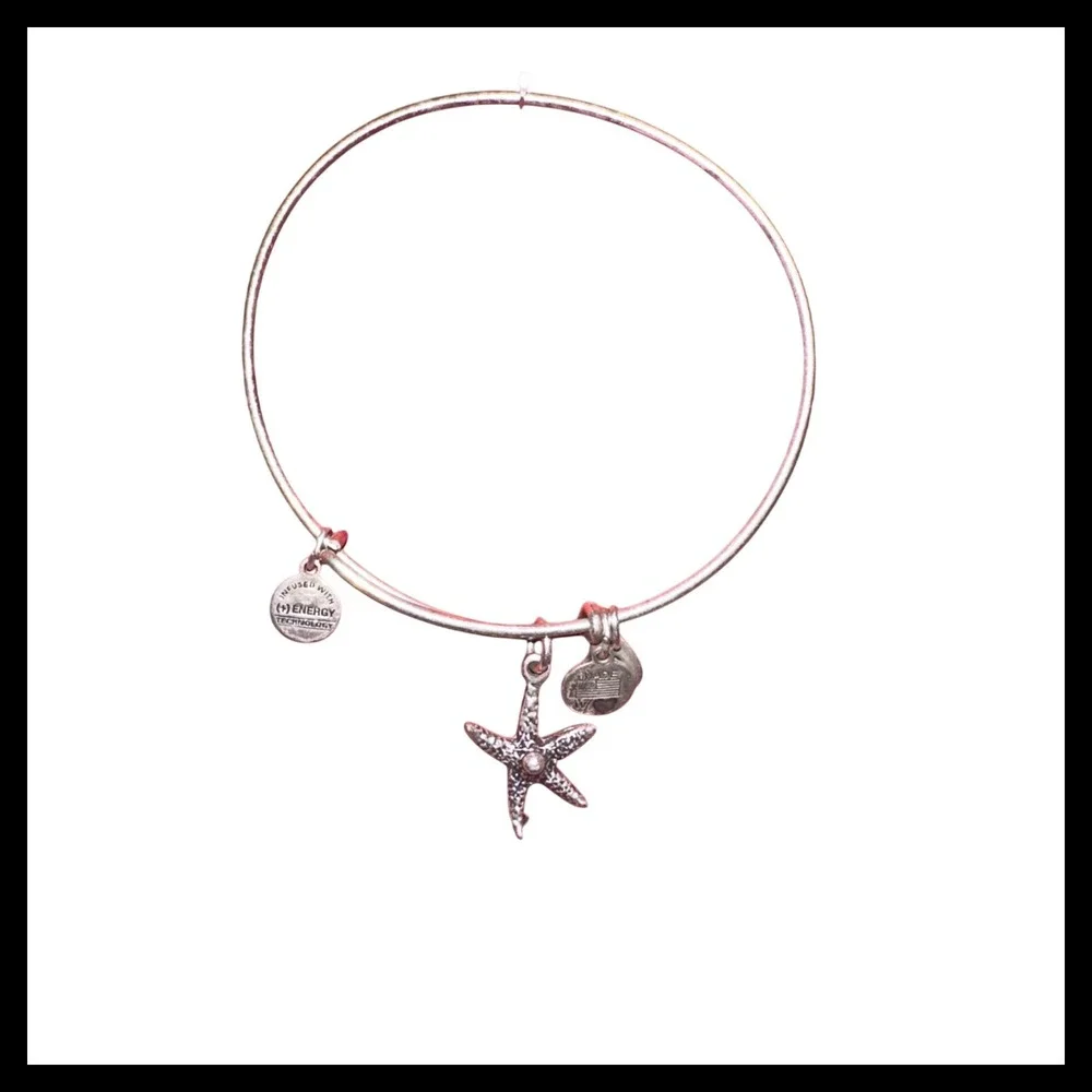 Alex and Ani Silver Tone‎ Starfish Bangle Charm Bracelet